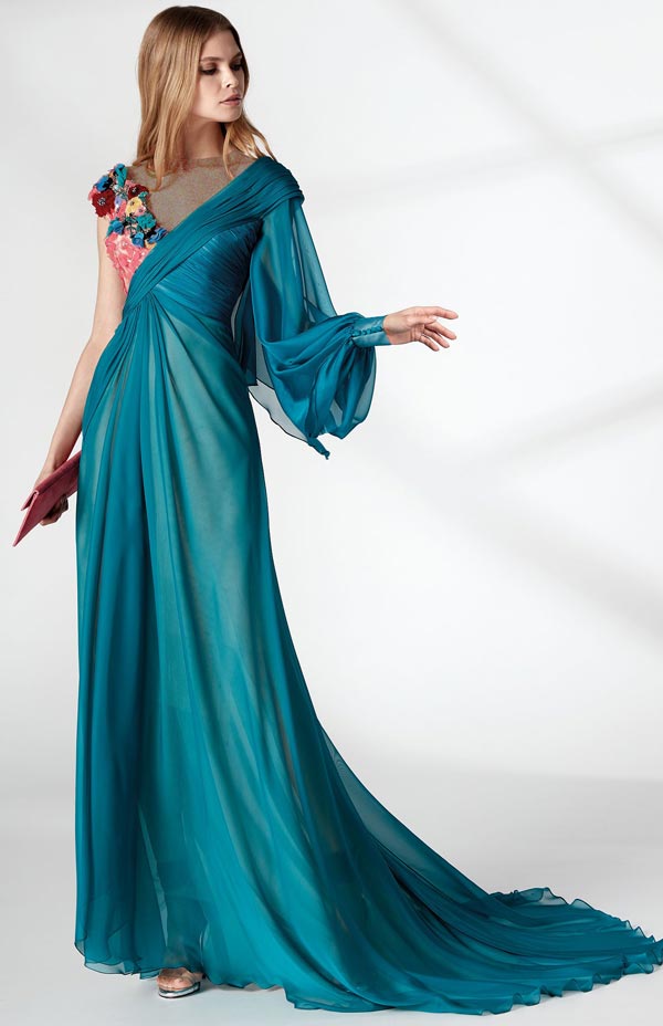 مدل لباس مجلسی شب آبی