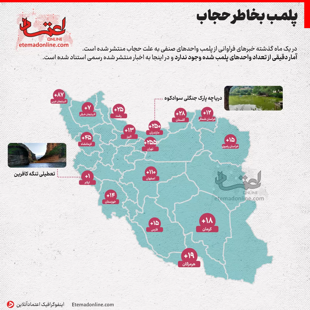 چند واحد تا کنون به خاطر حجاب پلمب شدند؟