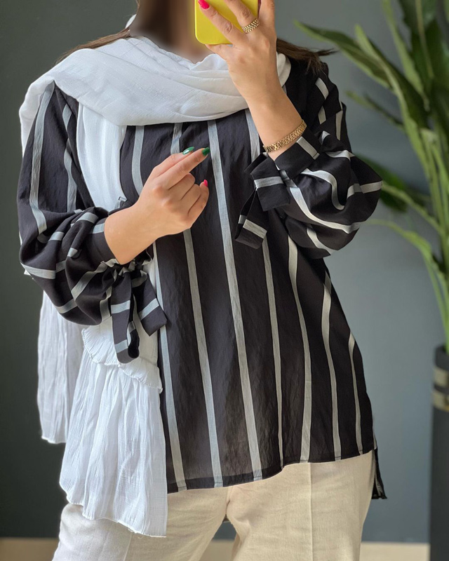 مدل مانتو اسپرت راه راهی