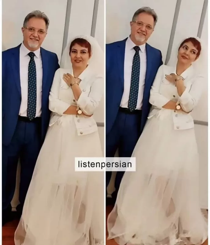 آناهیتا همتی تازه عروس لباس عروس شیک و سرسنگینی پوشیده است.