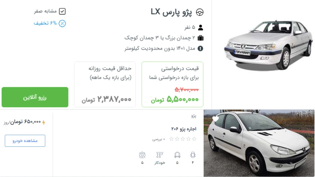 رنت خودرو
