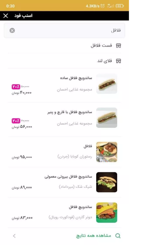 فلافل 95 هزار تومانی شد/کاهش چشمگیر مشتریان رستورانها