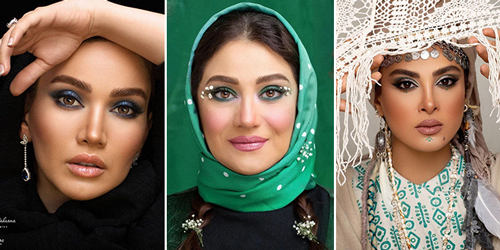 میکاپ رنگی بازیگران