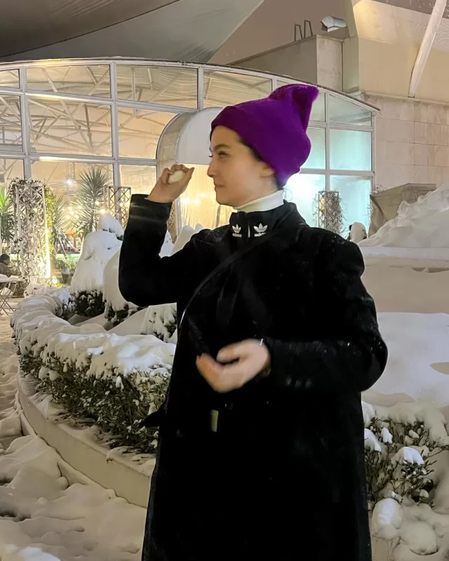 استایل متفاوت پردیس احمدیه در هوای برفی