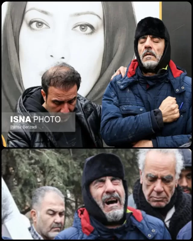 گریه‌های تلخ همسر پردیس افکاری در مراسم خاکسپاری