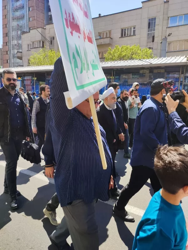 ناطق نوری و سردار فلاح در راهپیمایی روز قدس